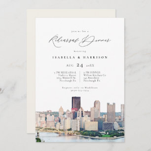 Convite Ensaio de Casamento com Skyline Pittsburgh