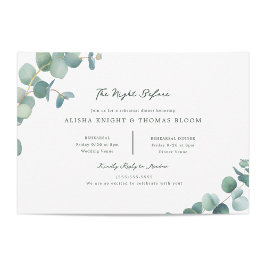 Convite Ensaio De Casamento De Adelaide Watercolor Eucalyp