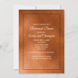 Convite Ensaio de Casamento de Cobre Elegante e Moderno