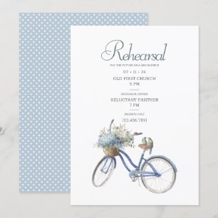 Convite Ensaio de Casamento de Cores de Água da Bicicleta