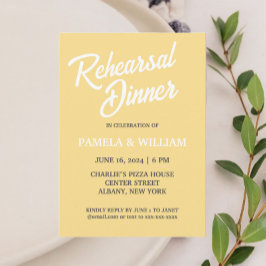 Convite Ensaio de Casamento de Estilo Simples Amarelo-Mant