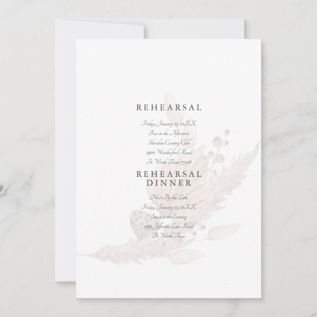 Convite Ensaio De Casamento De Pampas Mudado (Frente)