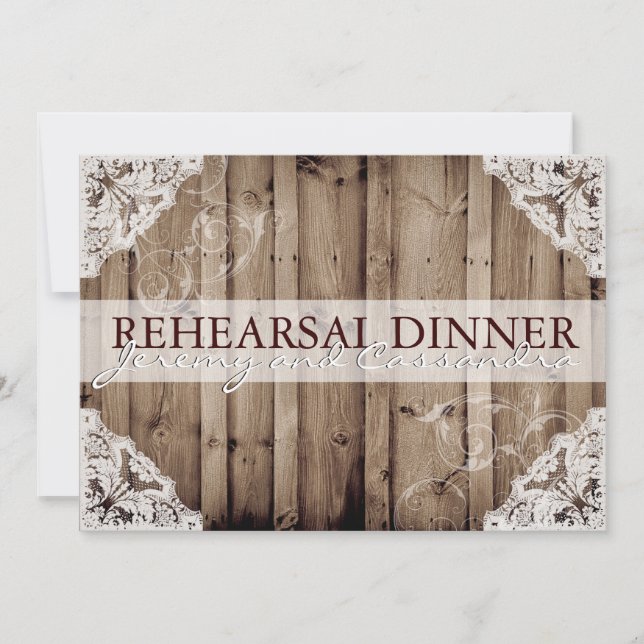 Convite Ensaio de Casamento de Renda Branca Antiga (Frente)