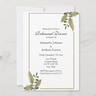 Convite Ensaio de Casamento Elegante com Verdor