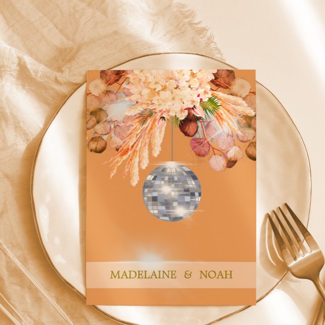 Convite Ensaio De Casamento Elegante Da Bola De Disco Lara (Criador carregado)