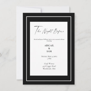 Convite Ensaio de Casamento Elegante Preto e Branco