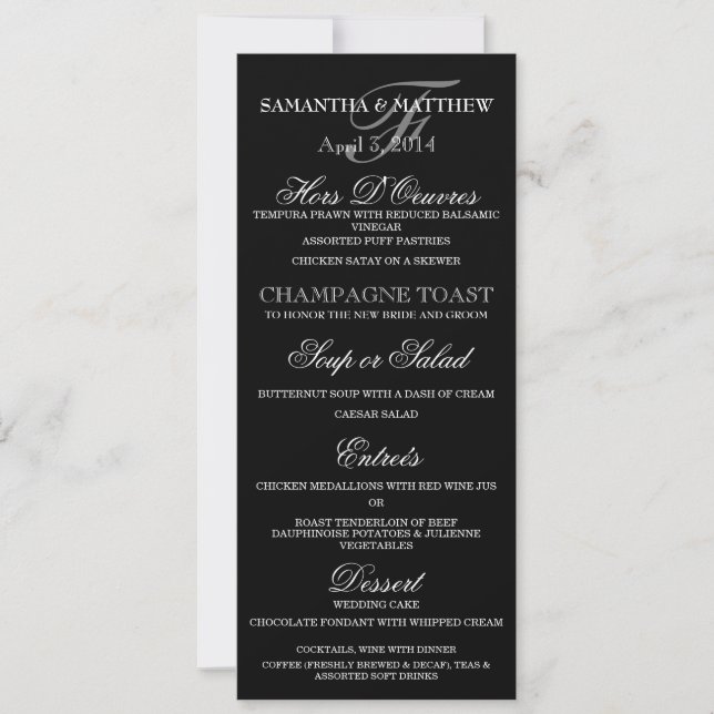 Convite Ensaio de casamento em festas jantadas branco pret (Frente)