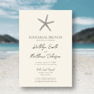 Convite Ensaio de Casamento em Praia Moderno de Starfish B