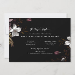 Convite Ensaio De Casamento Floral Florence Dark
