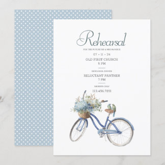 Convite Ensaio de Casamento por Aquarela Bicicleta Boêmia