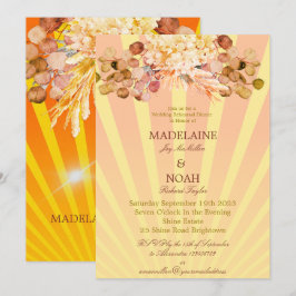 Convite Ensaio De Casamento Solar Laranja-Laranja-Queimada