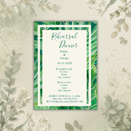 Convite ensaio de casamento tropical de emerald greenery