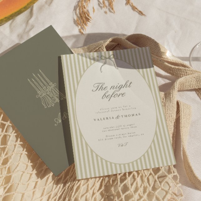 Convite Ensaio De Casamento Verde Em Greve De Whimsical (Criador carregado)