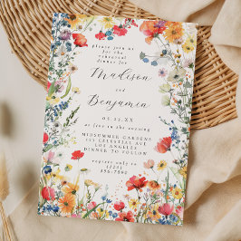 Convite Ensaio de Jantar de Casamento com Flor Silvestre O