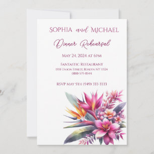 Convite Ensaio de Janto de Casamento de Felicidade Tropica