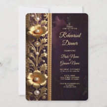 Ensaio de Ornamento Floral Dourado com Pérolas