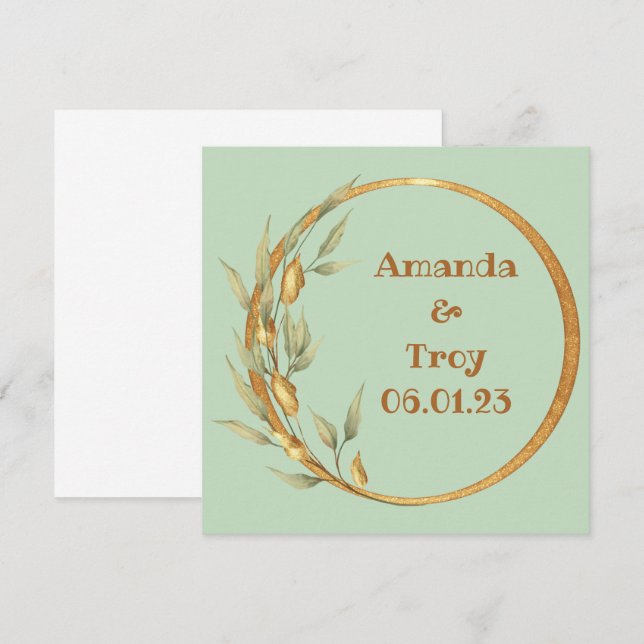 Convite Ensaio de Recepção de Casamento Vinho Elegante (Frente/Verso)