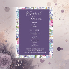 Convite Ensaio de vegetação de lavanda colorida de flor si