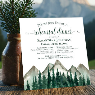 Convite Ensaio e Jantar de Casamento Rústico de Montanha e
