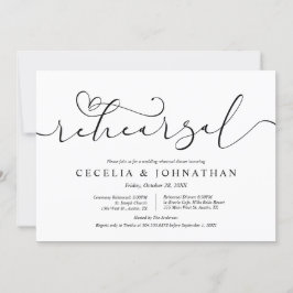 Convite Ensaio e Janto de Casamento, mínimo moderno