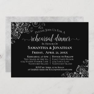 Convite Ensaio e Janto de Casamento Negro de Prata
