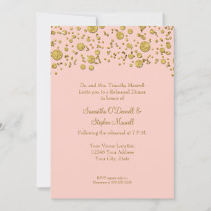 Convite Ensaio Elegante de Pontos de Confetti Glitter Folh