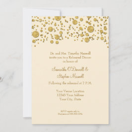 Convite Ensaio Elegante de Pontos de Confetti Glitter Folh