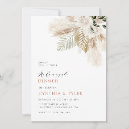 Convite ensaio floral moderno pampas greenery boho