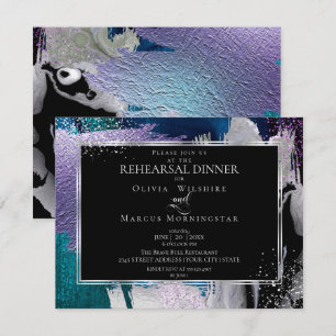 Convite Ensaio   Moderno Lilás Turquesa Bold Brilhante