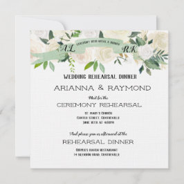 Convite Ensaio Romântico de Rosas Brancas Cintadas por Águ