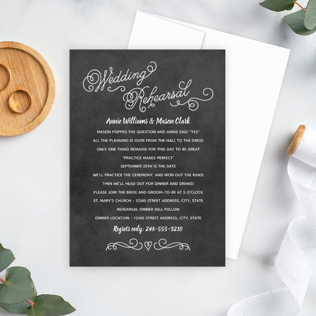 Convite Ensaio Rustic Black Chalkboard Weding (Criador carregado)