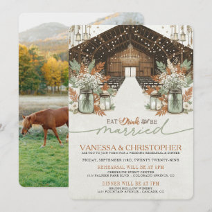 Convite Ensaio Rustic Elegance Wedding