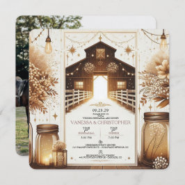 Convite Ensaio Rustic Elegance Wedding