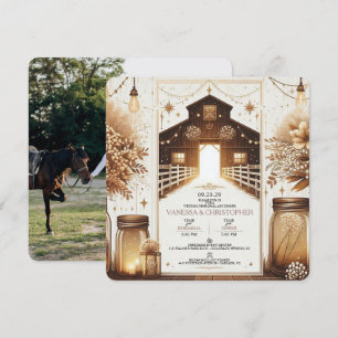 Convite Ensaio Rustic Elegance Wedding
