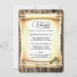 Convite Ensaio Único de Casamento de Canetas de Rolagem e