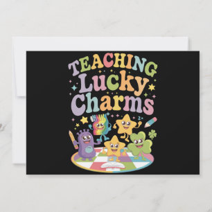 Convite Ensinando ao Professor Lucky Charms no Dia de São