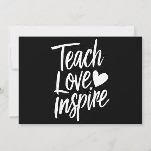 Convite Ensine Amor Inspire Presente do Dia dos Professore