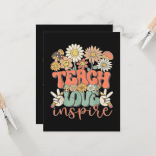 Convite Ensine Amor Inspire Retro Volta às Aulas