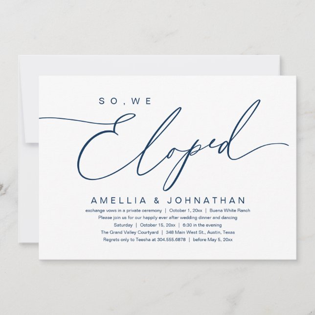 Convite Então, Nós Elogiamos, Partido Romântico de Elopeme (Frente)