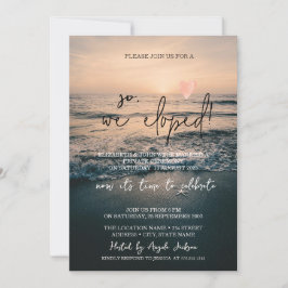 Convite Então Nós Fugimos, Casamento de Elopamento na Prai