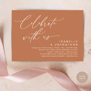 Convite Então, Nós Fugimos, Jantar de Festa de Casamento R