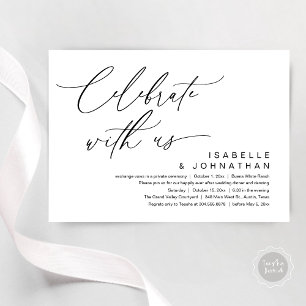 Convite Então, Nós Fugimos, Jantar de Festa de Casamento R