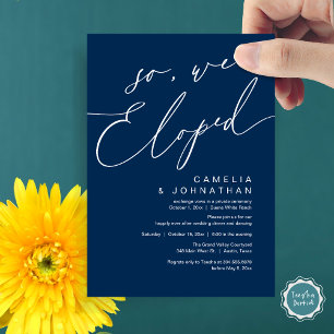 Convite Então, Nós Fugimos Jantar de Festa de Casamento Ro