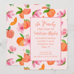 Convite Então, Peachy Chá de fraldas Invitation