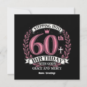 Convite Entrando no meu 60º aniversário com a Graça de Deu