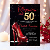 Entrando nos 50 ANIVERSÁRIO Sapatos Vermelhos de S