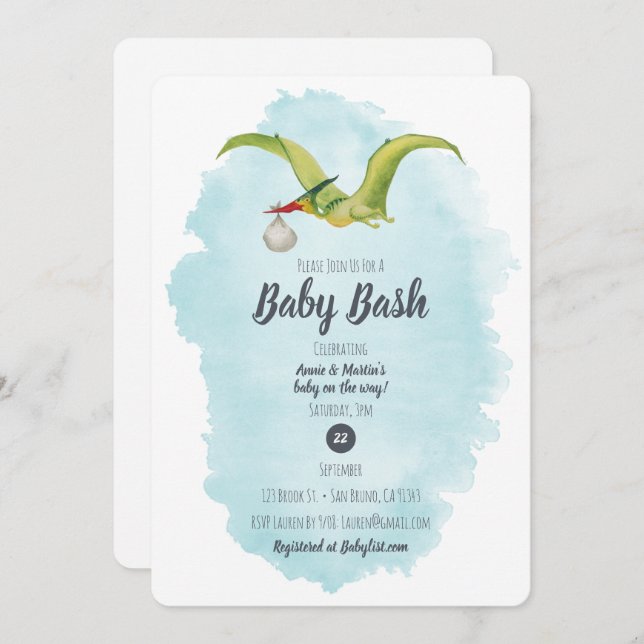 Convite Entrega de Pterodáctilo (Frente/Verso)