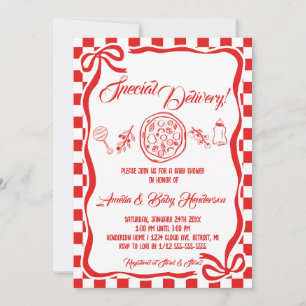 Convite Entrega Especial Italiana de Pizza Baby Show Capri