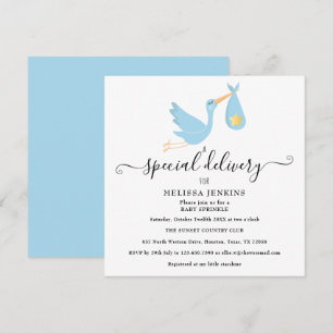Convite Entrega Especial  Stork Star Baby Sprinkle Shower