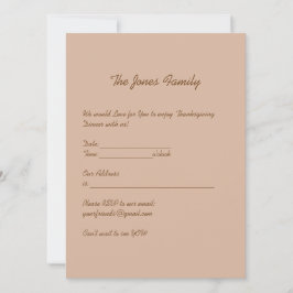 Convite Entretenimento de Ação de Graças Personalizada